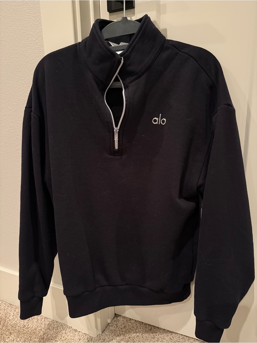 Alo xs Black Quarter-Zip Sweatshirt